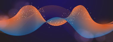 Zengin Bir Arkaplanda Canlı Soyut Dalga Tasarımı, Dinamik ve Fütürist Bir His Oluşturma, Dijital Sanat, Arkaplan ve Yaratıcı Projeler İçin Mükemmel