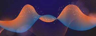 Renkli Soyut Dalga Arkaplan Modern Teknolojisi