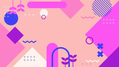 Renkli şekilli soyut geometrik desen arkaplanı