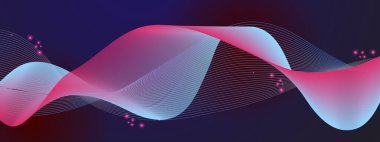 Soyut Renkli Dalga Tasarımı Arkaplanı. Yaratıcı Projeler ve Dijital Temalar İçin Mükemmel