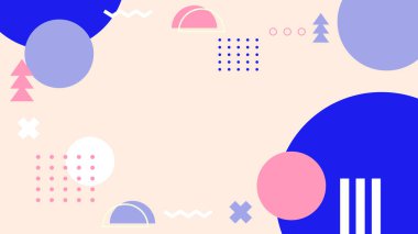 Şekilleri olan renkli soyut geometrik desen. Arkaplan, Sanat Projeleri ve Modern Tasarım Konseptleri için ideal.