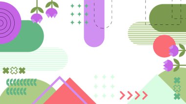 Geometrik arka plan şekilleri ile