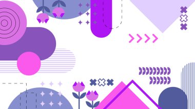 Sıcak Renkli Tonlardaki Soyut Geometrik Desen