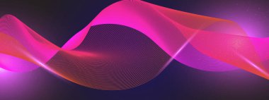 Akan Neon girdapları ve parıltıları olan soyut bir arkaplan. Yaratıcı ve Teknolojik Temalar İçin Mükemmel