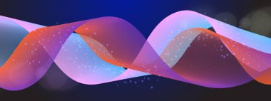 Zengin Bir Arkaplanda Canlı Soyut Dalga Tasarımı, Dinamik ve Fütürist Bir His Oluşturma, Dijital Sanat, Arkaplan ve Yaratıcı Projeler İçin Mükemmel