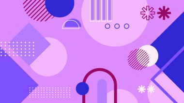 Kalın Renkler ve Şekillerle Canlı Soyut Geometrik Arkaplan