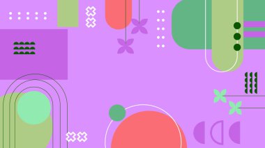 Şekilleri olan renkli soyut geometrik desen. Arkaplan, Sanat Projeleri ve Modern Tasarım Konseptleri için ideal.