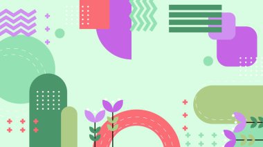 Şekil Desenleriyle Soyut Geometrik Arkaplan