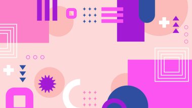 Renkli şekilli soyut geometrik desen arkaplanı