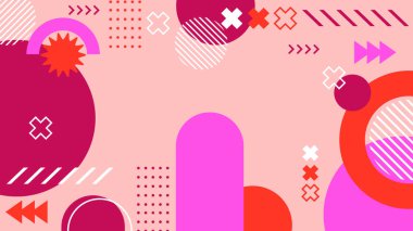 Şekil Desenleriyle Soyut Geometrik Arkaplan