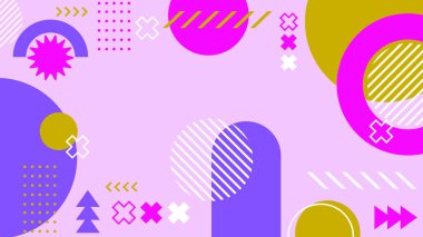 Modern Renkli Tasarımda Soyut Geometrik Şekiller