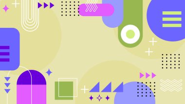 Sıcak Renkli Tonlardaki Soyut Geometrik Desen