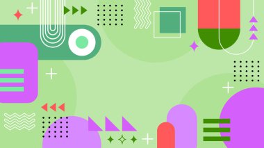 Canlı Renkler ve Şekillerle Geometrik Soyut Desen. Kalın Geometrik Şekiller ve Canlı Renkler içeren canlı bir Soyut Desen