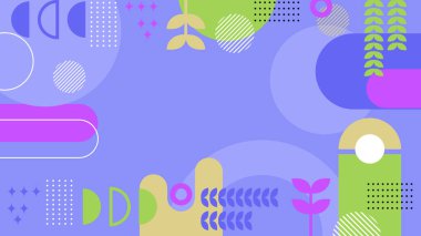 Şekilleri olan renkli soyut geometrik desen. Arkaplan, Sanat Projeleri ve Modern Tasarım Konseptleri için ideal.