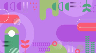 Canlı Geometrik Soyut Arkaplan. Dinamik Soyut Arkaplan Şekilleri Renkli Şekiller halinde. Modern, oyuncu bir estetik gerektiren Tasarım Projeleri için mükemmel.