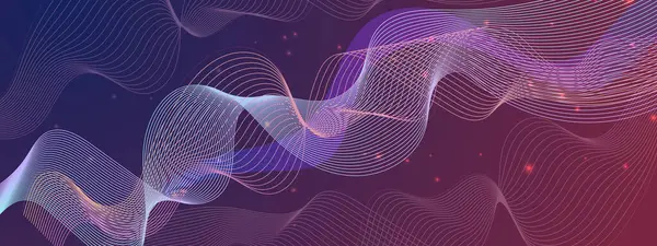 Aydınlık Efektli Karanlık Arkaplanda Soyut Gradyan Dalgası