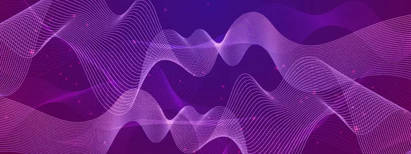 Aydınlık Efektli Karanlık Arkaplanda Soyut Gradyan Dalgası