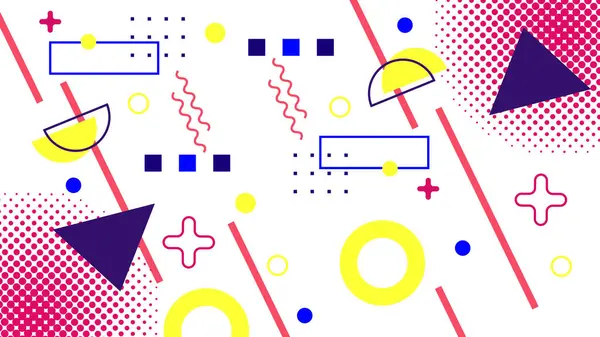 Geometrik Desenler ile Renkli Soyut Şekiller Arkaplanı