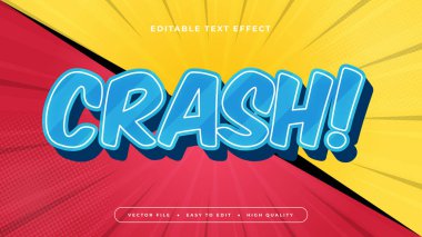 Mavi Sarı ve Kırmızı Çökme 3d Düzenlenebilir Metin Efekti - Yazı Tipi Biçimi