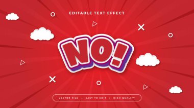 Kırmızı ve Beyaz No 3d Düzenlenebilir Metin Efekti - Yazıtipi Biçimi