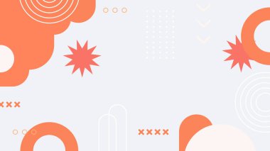 Kalın Renkler ve Şekillerle Canlı Soyut Geometrik Arkaplan