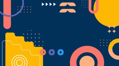 Sıcak Renkli Tonlardaki Soyut Geometrik Desen