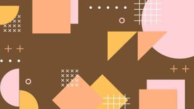 Modern Renkli Tasarımda Soyut Geometrik Şekiller