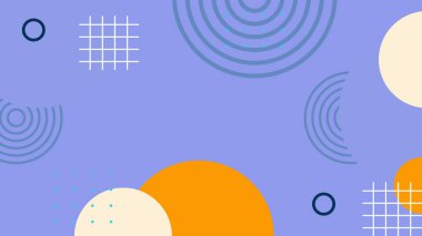 Kalın Renkler ve Şekillerle Canlı Soyut Geometrik Arkaplan