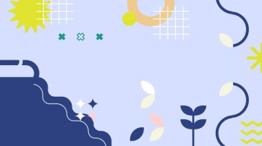 Sıcak Renkli Tonlardaki Soyut Geometrik Desen