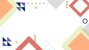 Şekilleri olan renkli soyut geometrik desen. Arkaplan, Sanat Projeleri ve Modern Tasarım Konseptleri için ideal.