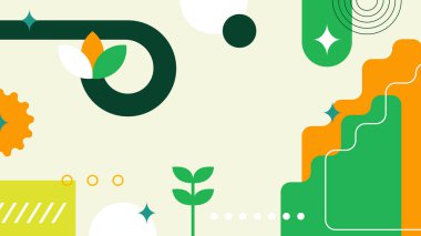 Modern Renkli Tasarımda Soyut Geometrik Şekiller