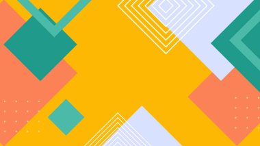 Modern Renkli Tasarımda Soyut Geometrik Şekiller