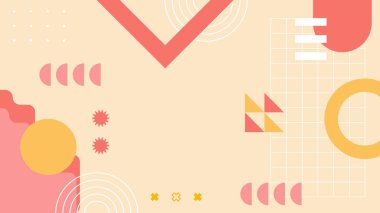 Geometrik Desenler ile Renkli Soyut Şekiller Arkaplanı
