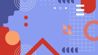 Renkli şekilli soyut geometrik desen arkaplanı