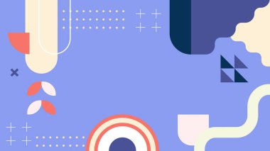 Sıcak Renkli Tonlardaki Soyut Geometrik Desen