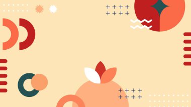 Canlı Renkler ve Şekillerle Geometrik Soyut Desen. Kalın Geometrik Şekiller ve Canlı Renkler içeren canlı bir Soyut Desen