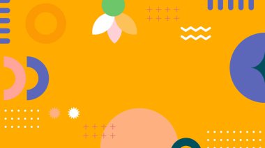 Geometrik Şekiller ve Desenler ile Renkli Soyut Arkaplan