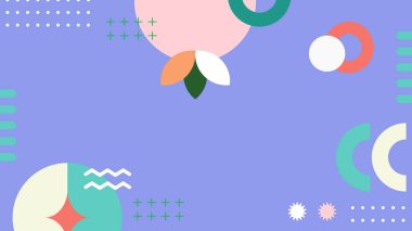 Kalın Renkli Modern Soyut Geometrik Arkaplan