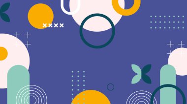 Modern Renkli Tasarımda Soyut Geometrik Şekiller