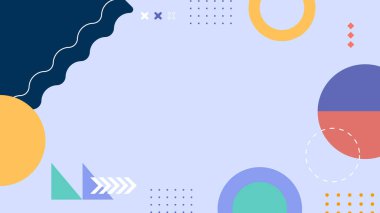 Renkli şekilli soyut geometrik desen arkaplanı