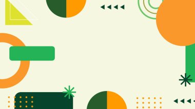 Geometrik Şekiller ve Desenler ile Renkli Soyut Arkaplan