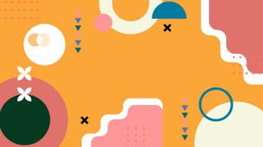 Renkli şekilli soyut geometrik desen arkaplanı