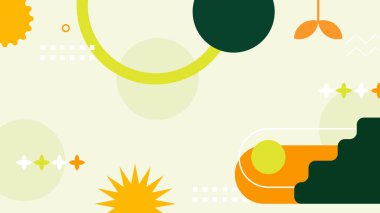 Geometrik Desenler ile Renkli Soyut Şekiller Arkaplanı