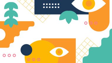 Şekil Desenleriyle Soyut Geometrik Arkaplan