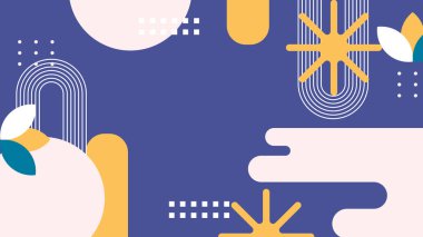 Şekilleri olan renkli soyut geometrik desen. Arkaplan, Sanat Projeleri ve Modern Tasarım Konseptleri için ideal.