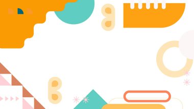 Sıcak Renkli Tonlardaki Soyut Geometrik Desen