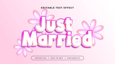 Beyaz Pembe ve Mor Violet, 3D Düzenlenebilir Metin Efekti - Yazı Tipi Stili