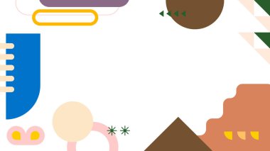 Geometrik Desenler ile Renkli Soyut Şekiller Arkaplanı