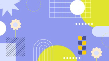 Modern Renkli Tasarımda Soyut Geometrik Şekiller