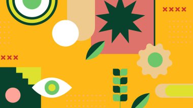 Geometrik arka plan şekilleri ile